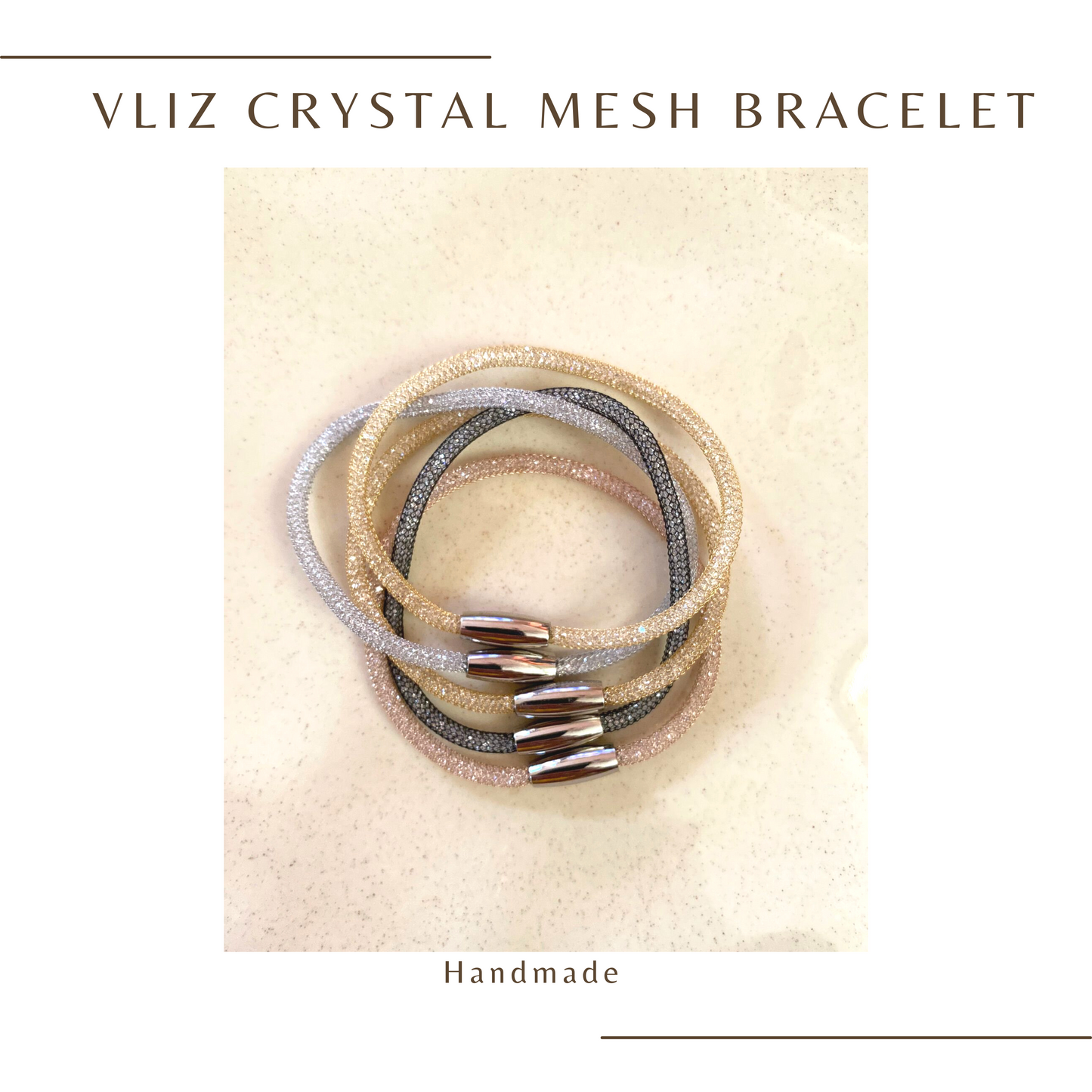 Vliz Crystal Mesh Bracelet