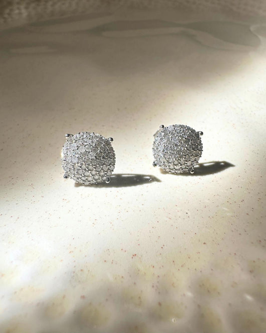 Round Diamond Studded Earrings