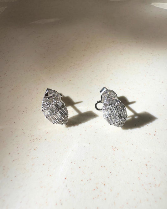 Marquise Shape Baguette Diamond Earrings