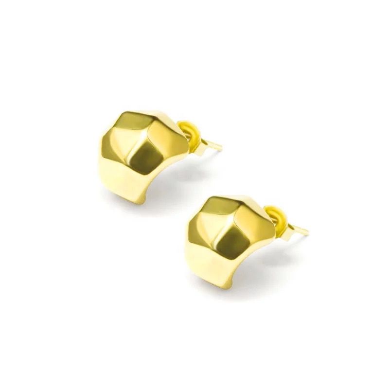 Half Loop Geometric Style Earrings