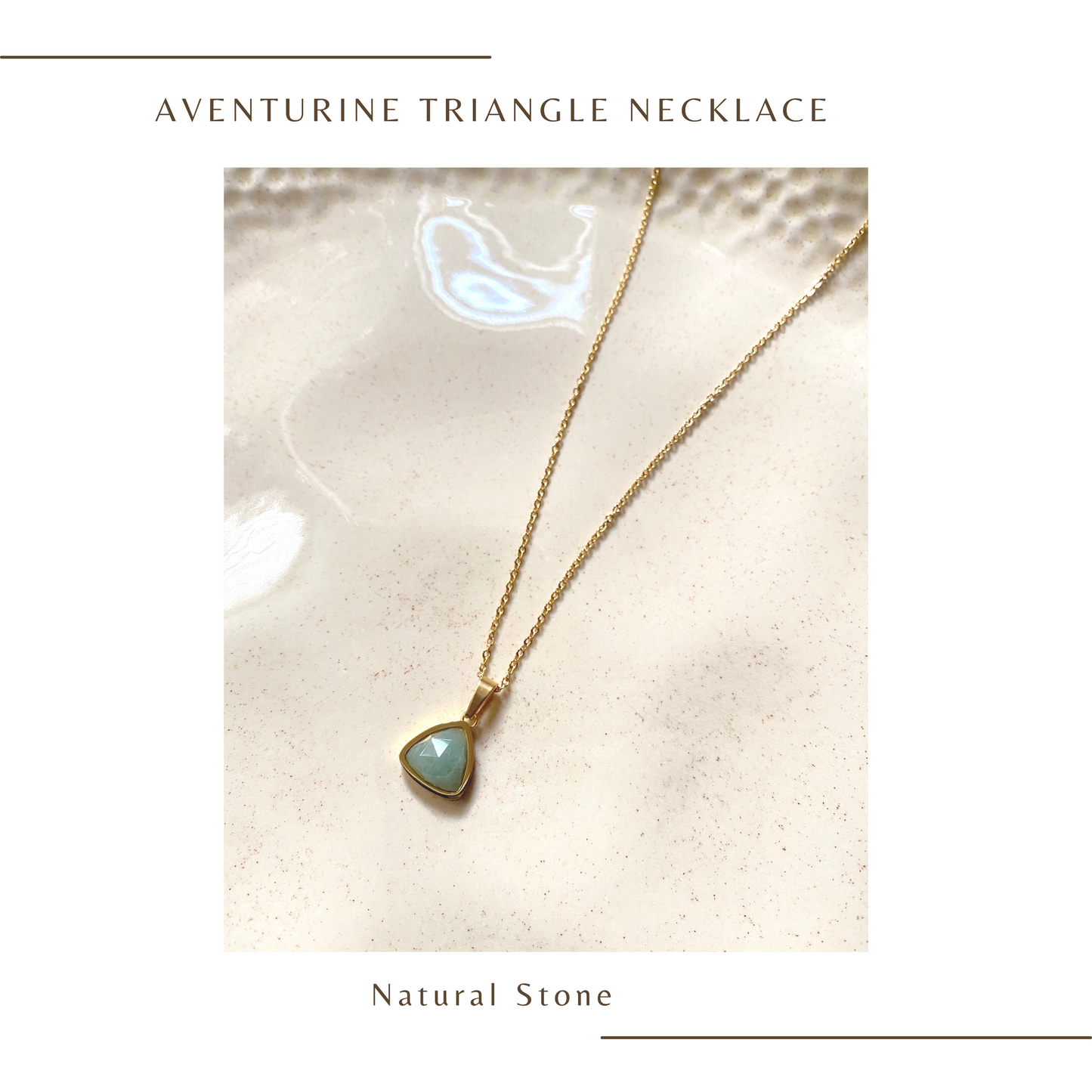 Natural Stone Pendant Shaped Necklace