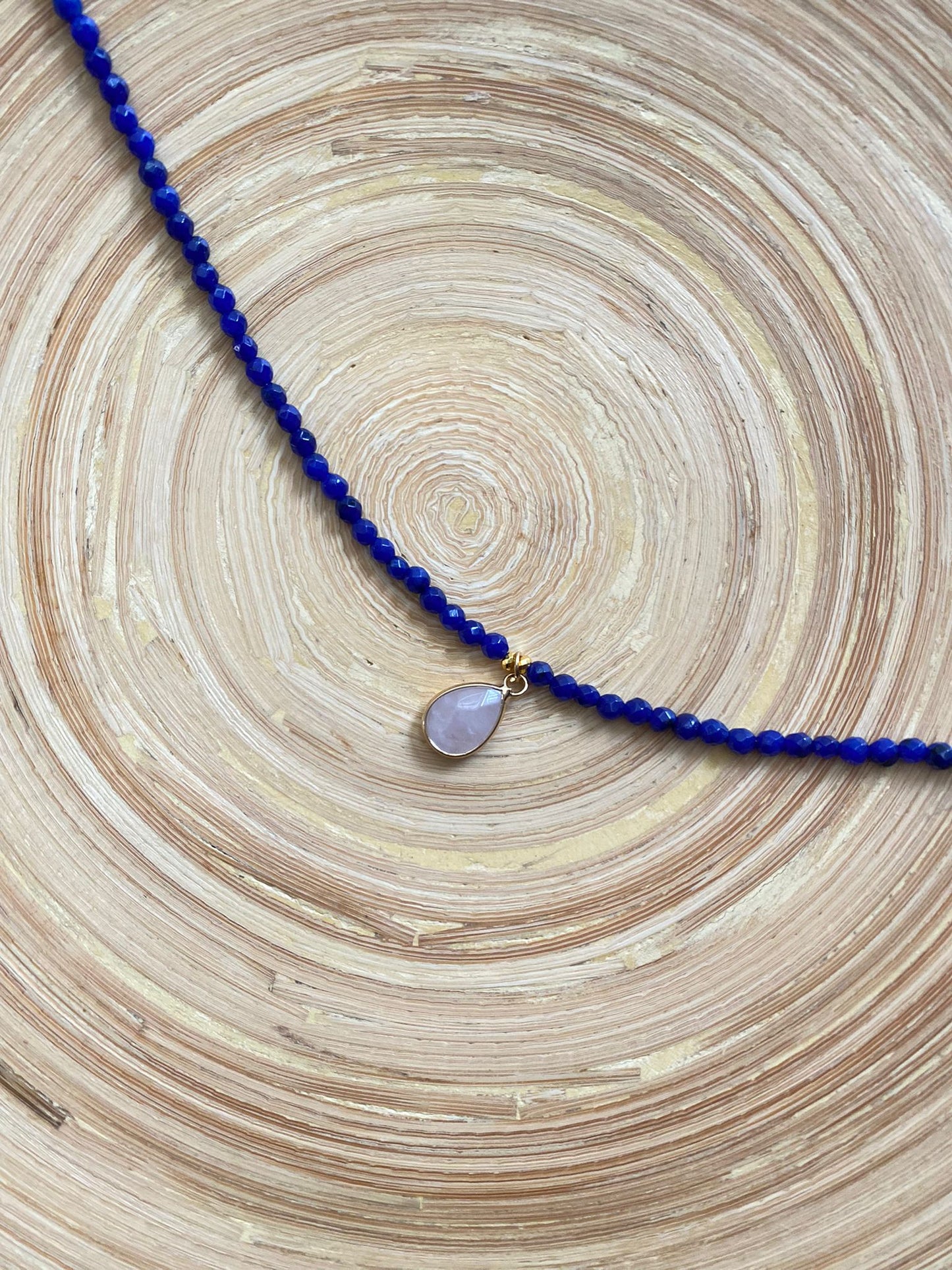 Handmade Crystal Bead Charm Necklace