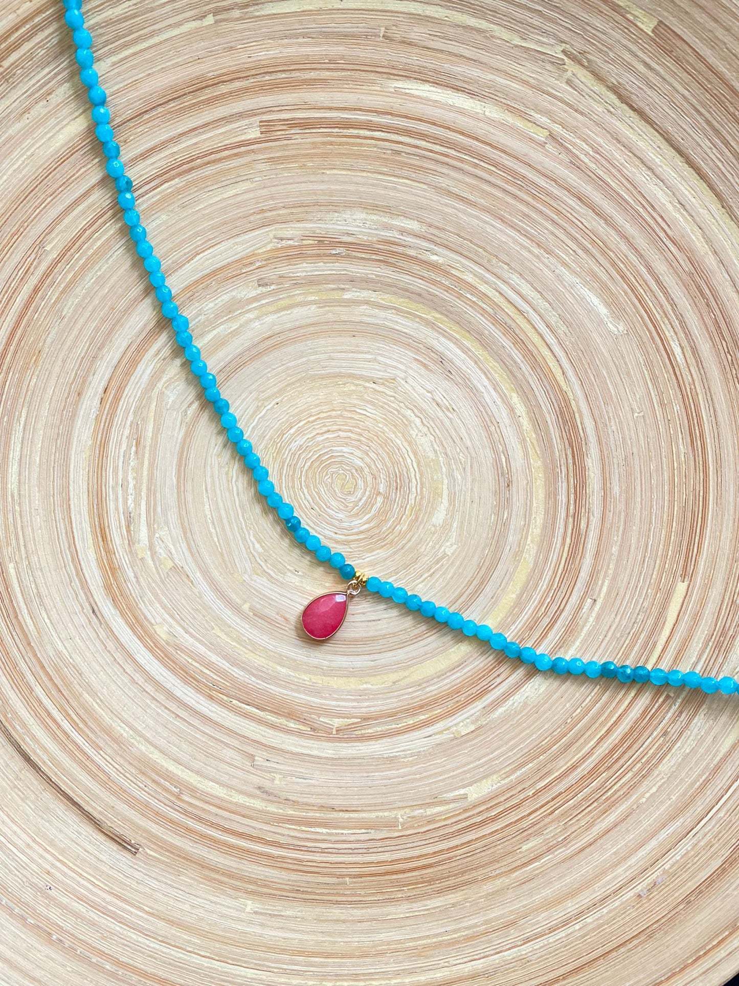 Handmade Crystal Bead Charm Necklace