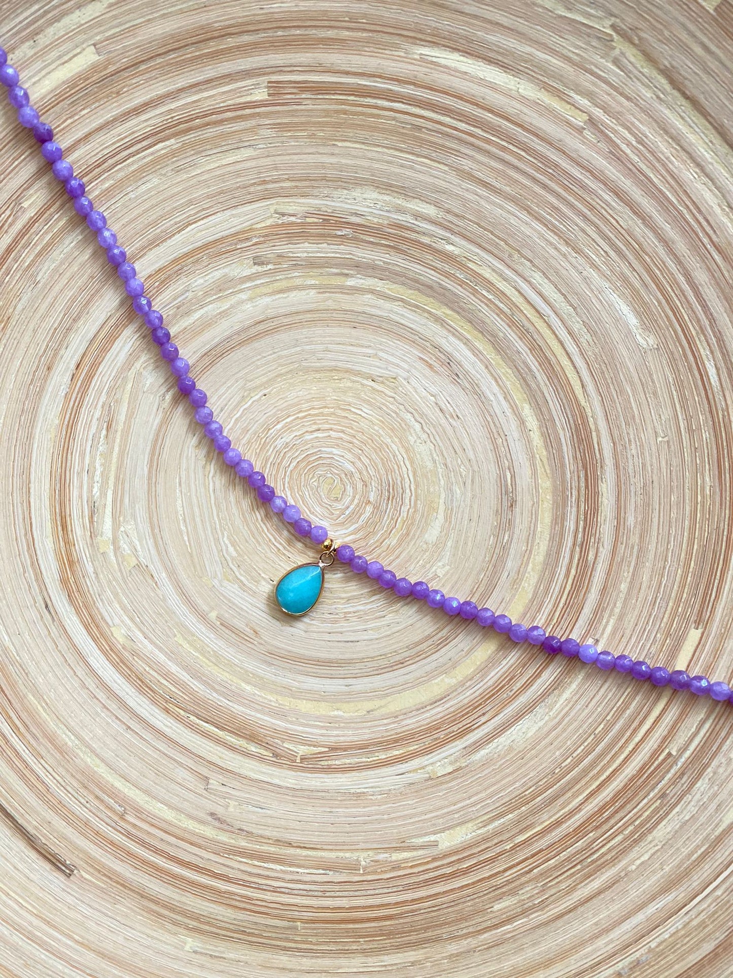 Handmade Crystal Bead Charm Necklace