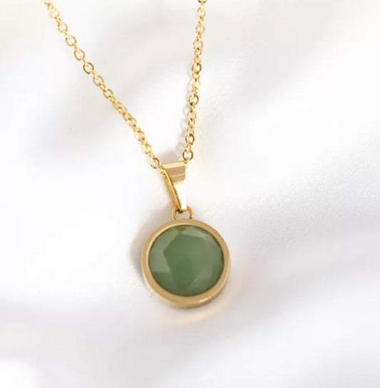 Natural Stone Pendant Shaped Necklace