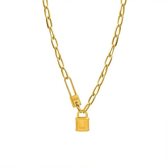 Love Lock Chain Necklace