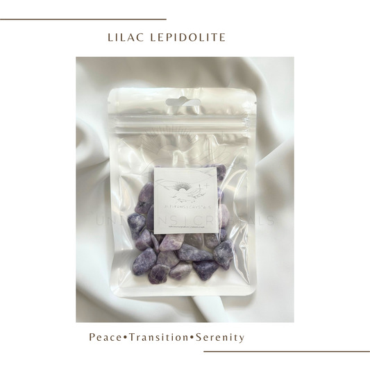 Lilac Lepidolite Crystal Chips