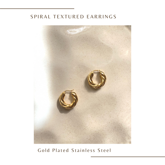 Spiral Textured Earrings