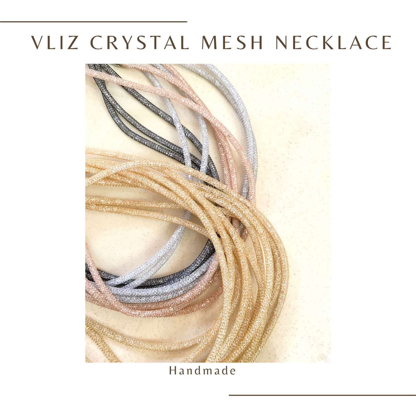 Vliz Crystal Mesh Necklace