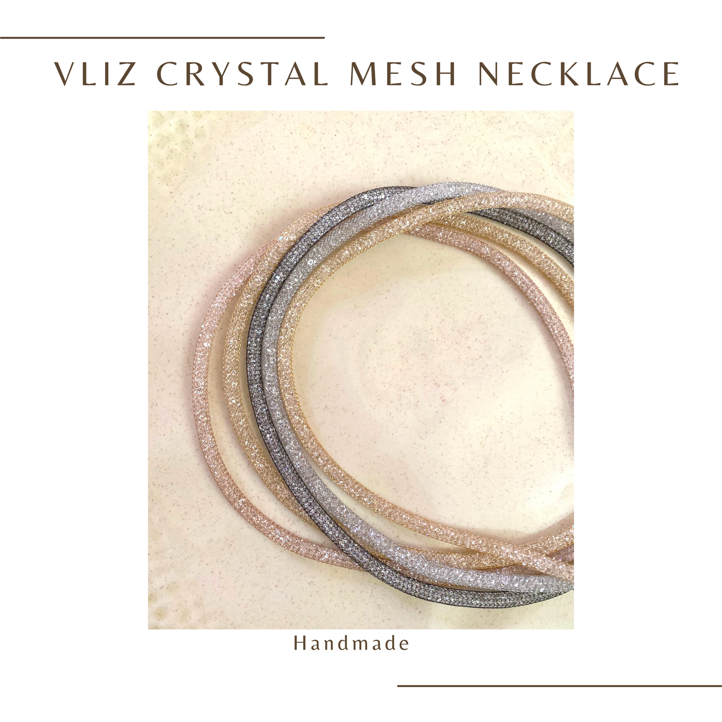 Vliz Crystal Mesh Necklace