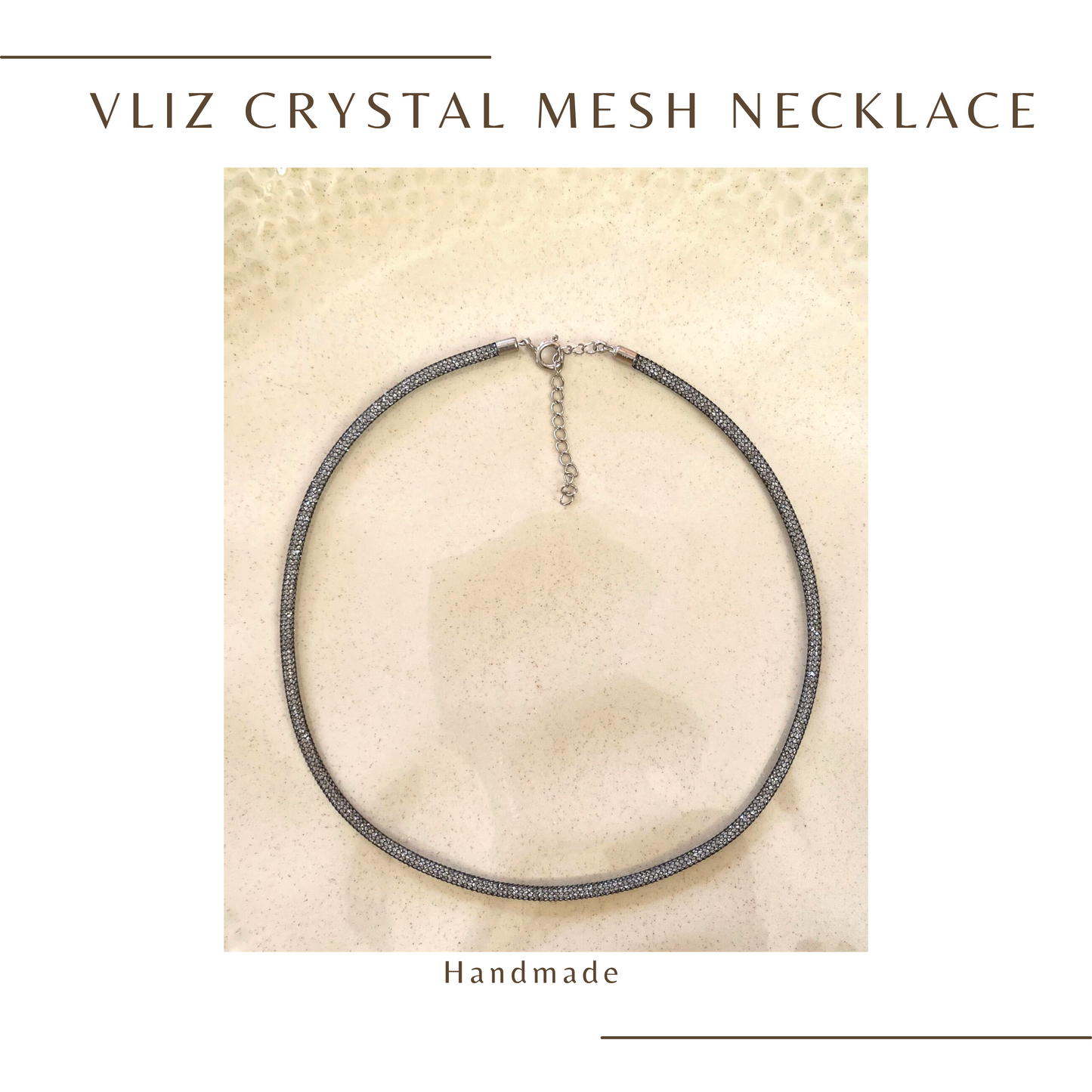 Vliz Crystal Mesh Necklace