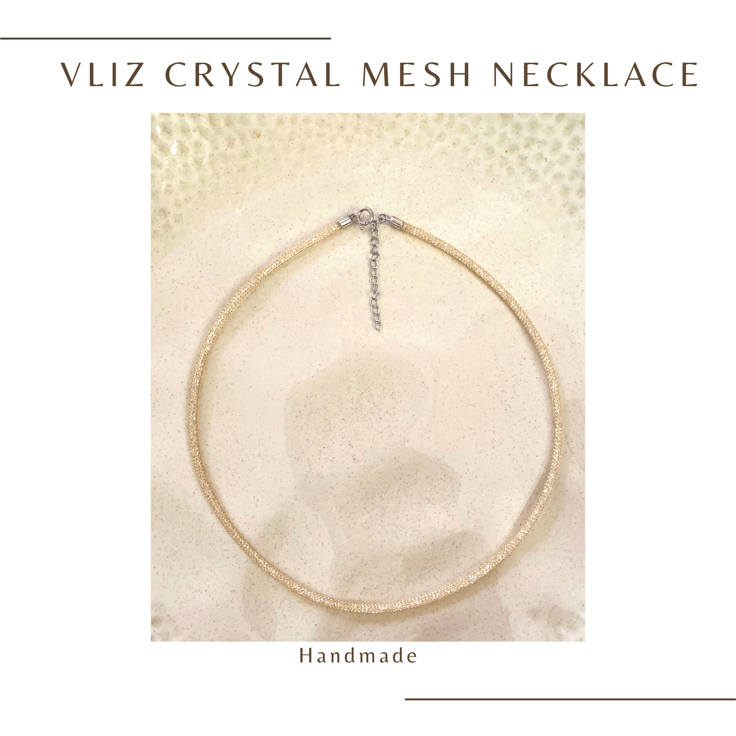 Vliz Crystal Mesh Necklace
