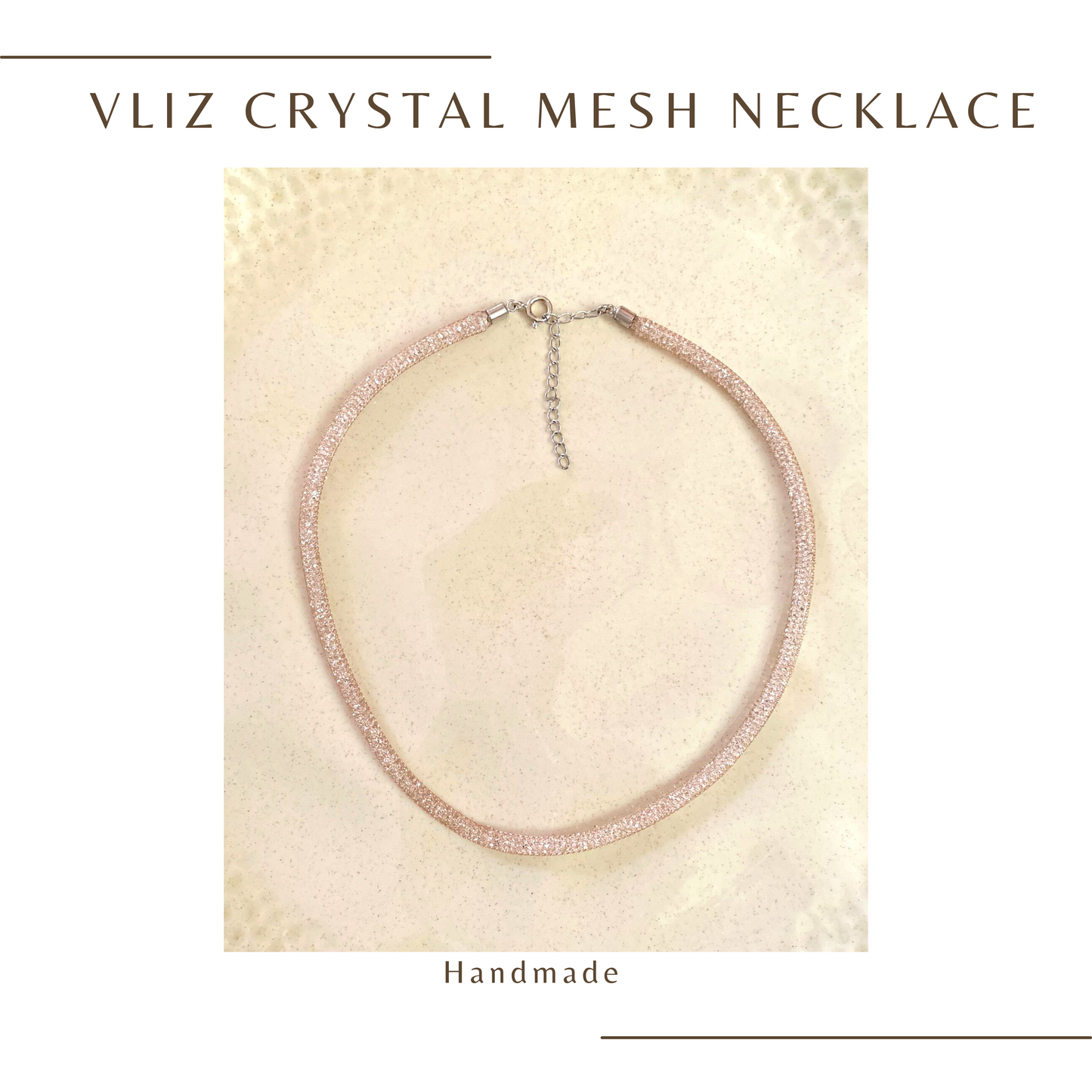 Vliz Crystal Mesh Necklace