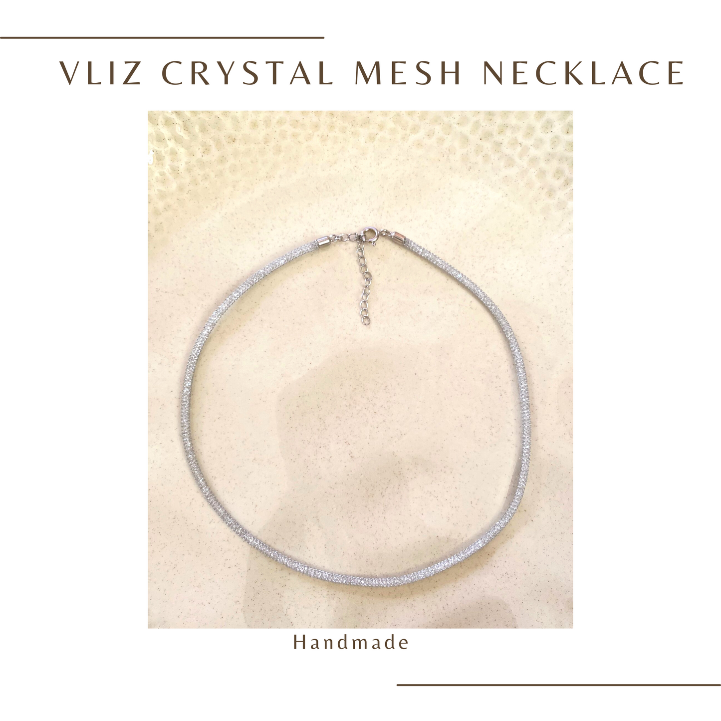 Vliz Crystal Mesh Necklace